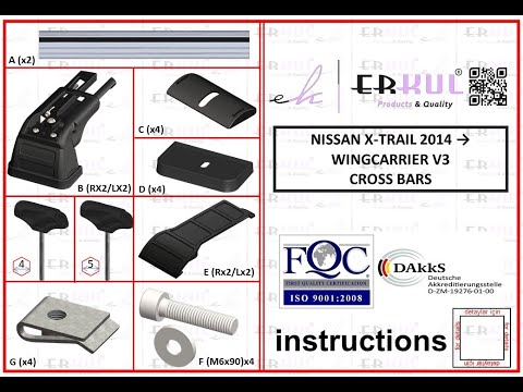 Roof bars for original mounting points lockable (2 pcs) for Fiat Fiorino/Qubo 2008-2024 - video 2