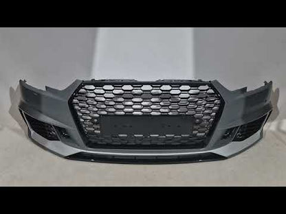 Front Bumper RS-Style (2016-2019) for Audi A4 B9 2015-2024 - video 2