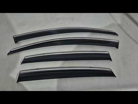 Window Deflectors with Chrome Trim Niken Luxury (4 pcs) for Honda CRV 2012-2016 - video 1