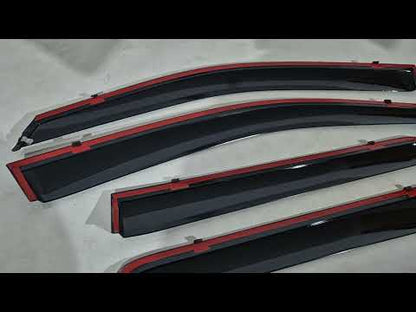 Window Deflectors with Chrome Trim Niken Luxury (4 pcs) for Mitsubishi Outlander 2006-2012 - video 1
