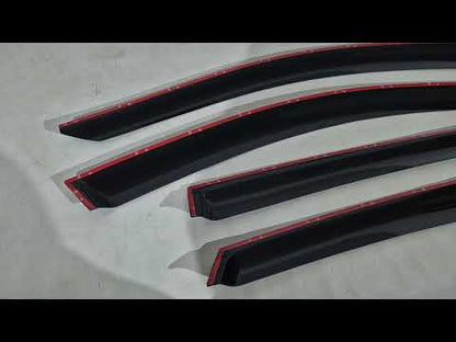 Window Deflectors (SD, 4 pcs, HIC) for Volkswagen Jetta 2018- - video 1
