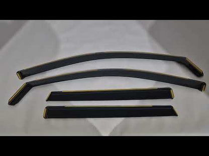 In-Channel Wind Deflectors Niken Luxury (2021-, 4 pcs) for Skoda Karoq 2018- - video 1