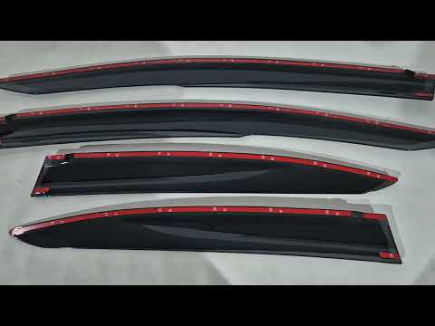 Window Deflectors (4 pcs, HIC) for Honda Civic Sedan IX 2011-2016 - video 1