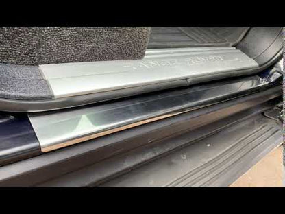 Threshold pads (Carmos, 4 pcs., stainless steel) for Range Rover III L322 2002-2012 - image 1