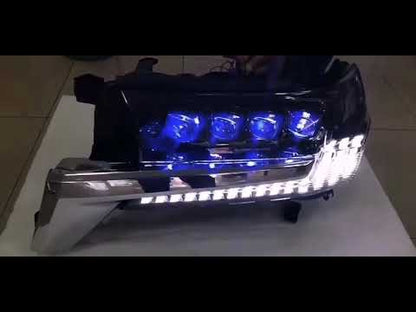 Front Headlights 2016+ (Bugatti) for Toyota Land Cruiser 200 2007-2021 - video 1