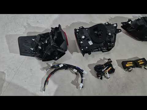 Rear Tail Lights V1 (2 pcs) for Toyota Land Cruiser 300 2021- - video 1