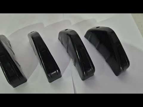 Universal rear diffuser type-D (4pcs, gloss black, ABS plastic) - image 1