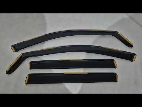 In-Channel Wind Deflectors Niken Luxury (4 pcs) for Toyota Rav 4 2019- - video 1