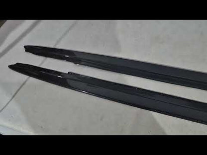 Side Skirt Extensions V2 (for M-Sport/M5 2017-2020, Carbon) for BMW 5 Series G30/G31 2017-2023 - video 1