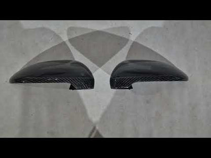 Mirror Covers V2 (Carbon) for Volkswagen Golf 7/E-Golf 2012-2020 - video 1