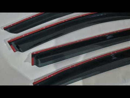 Window Deflectors SD with Chrome Trim for USA (4 pcs, HIC) for Honda Accord IX 2013-2017 - video 1