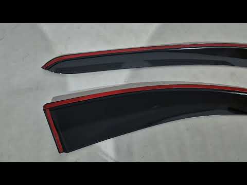 Window Deflectors with Chrome Trim Niken Luxury (2 pcs) for Ford Connect 2021- - video 1