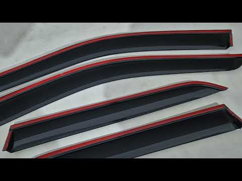 Window Deflectors with Chrome Trim Niken Luxury (4 pcs) for Mercedes GLE/ML сlass W166 2011-2018 - video 1
