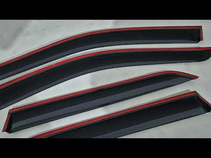 Window Deflectors with Chrome Trim Niken Luxury (4 pcs) for Mercedes GLE/ML сlass W166 2011-2018 - video 1