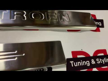 Carmos Stainless Steel Door Sill Protectors for Citroen C-4 2004-2010 - video 1