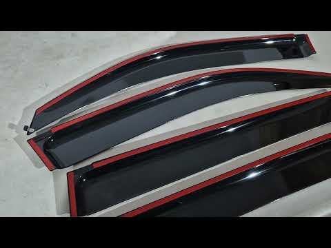 Window Deflectors Niken Luxury (4 pcs) for Toyota Land Cruiser 200 2007-2021 - video 1