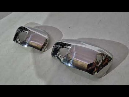 Mirror Covers (2 pcs, Stainless Steel) for Nissan Navara/NP300 2016- - video 1