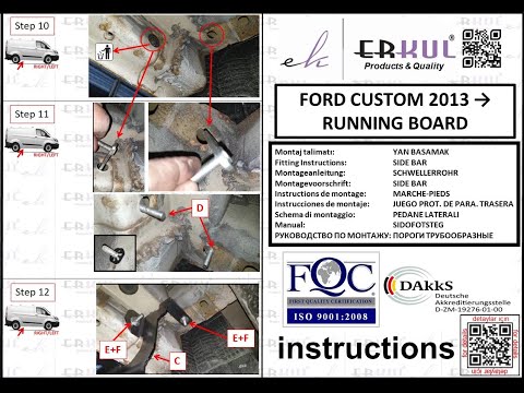 Side Steps New Vision Grey (2 pcs, Aluminum) for Ford Custom 2013-2022 - video 1