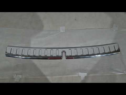 Rear bumper sill protector Carmos (2024+, stainless steel, gloss) for BMW iX (I20) 2022- - video 1