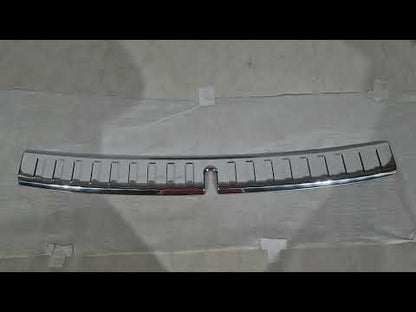 Rear bumper sill protector Carmos (2024+, stainless steel, gloss) for BMW iX (I20) 2022- - video 1