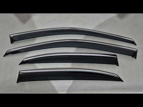 Window Deflectors with Chrome Trim Niken Luxury (4 pcs) for Lexus RX 2009-2015 - video 1