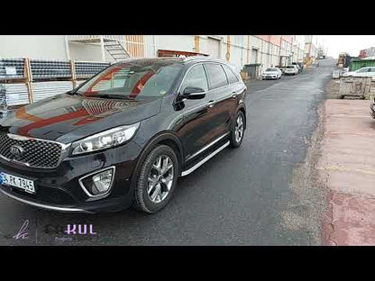 Side Steps Tayga Grey (2 pcs, Aluminum) for Kia Sorento III UM 2014-2020 - video 3