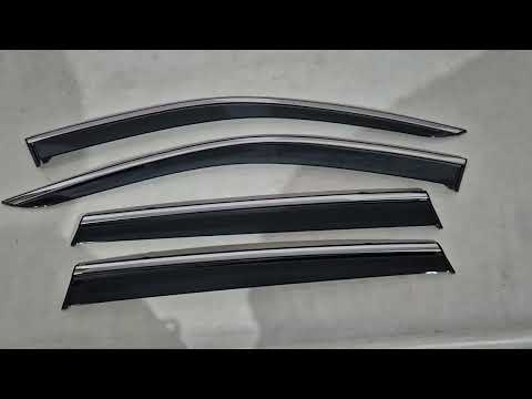 Window Deflectors with Chrome Trim Niken Luxury (4 pcs) for Volvo XC90 2015- - video 1