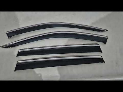 Window Deflectors with Chrome Trim Niken Luxury (4 pcs) for Volvo XC90 2015- - video 1