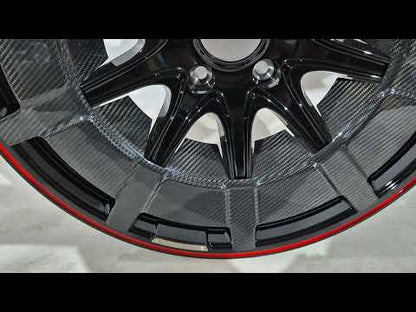 Forged Aluminum and Carbon Wheels G900 (R24, Set of 4) for Mercedes G сlass W463 2018-2024 - video 1