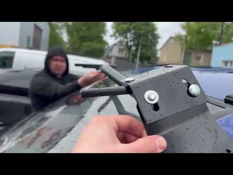 Windshield visor (black gloss, 5mm) for Mercedes Viano 2004-2014 - video 1
