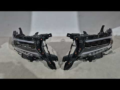 Front Headlights Lexus-Design 4-LED V2 (2017+, 2 pcs) for Toyota Land Cruiser Prado 150 2009-2023 - video 1