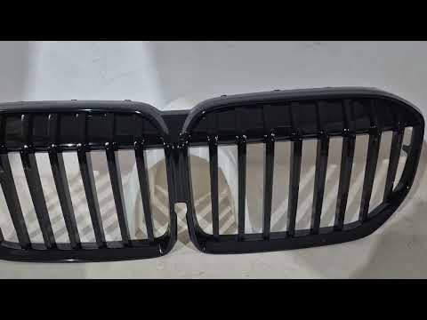 Kidney Grilles 1 Bar (2019-2022, Gloss Black) for BMW 7 Series G11/G12 2015-2022 - video 1