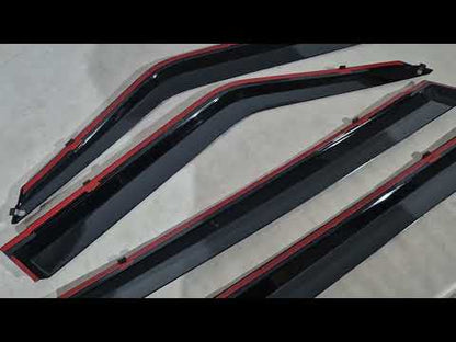 Window Deflectors with Chrome Trim Niken Luxury (4 pcs) for Infiniti QX80 2013-2024 - video 1