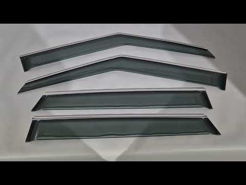 Window Deflectors with Chrome Trim Niken Luxury (4 pcs) for Range Rover Evoque 2012-2018 - video 1