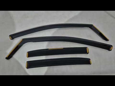 In-Channel Wind Deflectors Niken Luxury (SD, 4 pcs) for Toyota Corolla 2019- - video 1