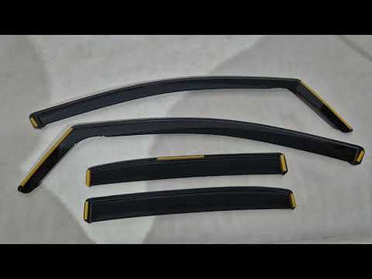 In-Channel Wind Deflectors Niken Luxury (SD, 4 pcs) for Toyota Corolla 2019- - video 1