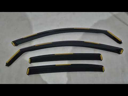 In-Channel Wind Deflectors Niken Luxury (SD, 4 pcs) for Skoda Octavia II A5 2006-2010 - video 1