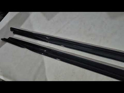 DPT V-2 Side Skirt Extensions (for M-Sport/M5 side skirts, Gloss Black) for BMW 5 Series G30/G31 2017-2023 - video 1