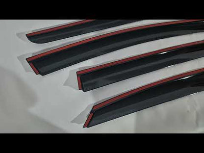 Window Deflectors with Chrome Trim Niken Luxury (4 pcs) for Toyota bZ3 2023- - video 1
