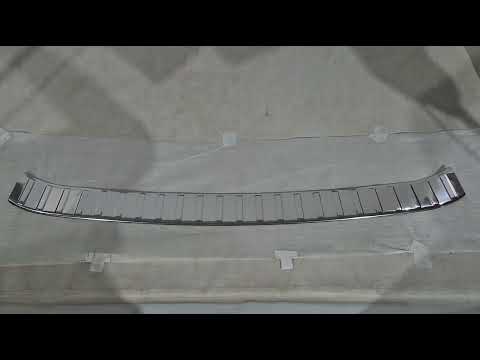 Carmos rear bumper protector (for e-Power, stainless steel, gloss) for Nissan X-trail T33/Rogue 2022- - video 1