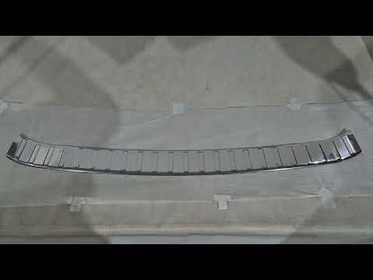 Carmos rear bumper protector (for e-Power, stainless steel, gloss) for Nissan X-trail T33/Rogue 2022- - video 1