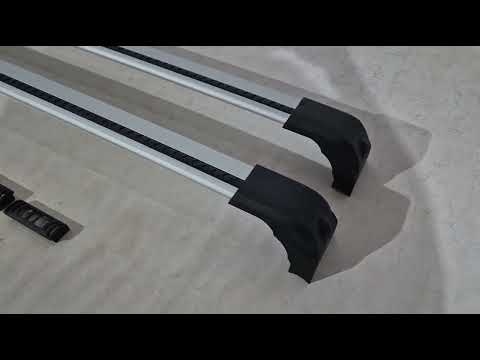 Roof rack (cross bars) for original mounting points Ecem V3 Special (2 pcs) for Citroen Jumpy/Dispatch 2017- - video 1