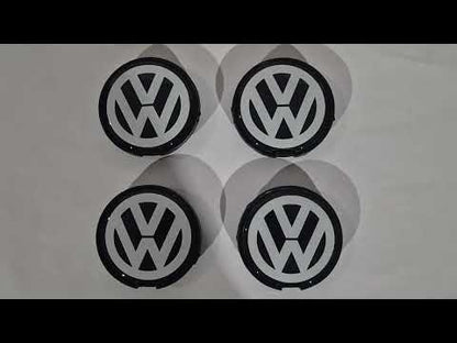 Wheel center caps 56/52mm vwor5652 V-2 (4 pcs) for Volkswagen - video 1