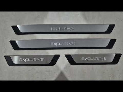Door Sill Protectors Flexill (4pcs, Stainless Steel) for Ford Fiesta 2017- - video 1