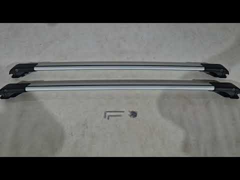 Lockable roof rack cross bars (2 pcs) for Mitsubishi ASX 2010-2023 - video 2