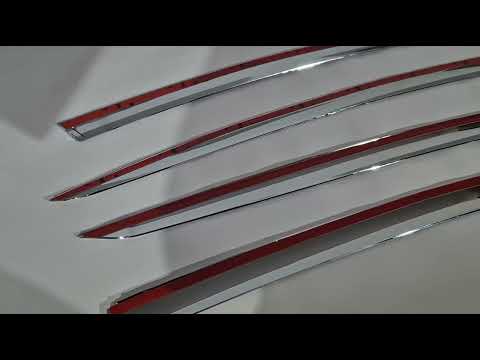 Chrome Window Deflectors Niken Luxury (4 pcs) for Tesla Model 3 2017- - video 1