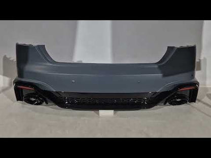 Rear bumper assembly RS-Style (2020-2025) for Audi A5 2016-2025 - video 1