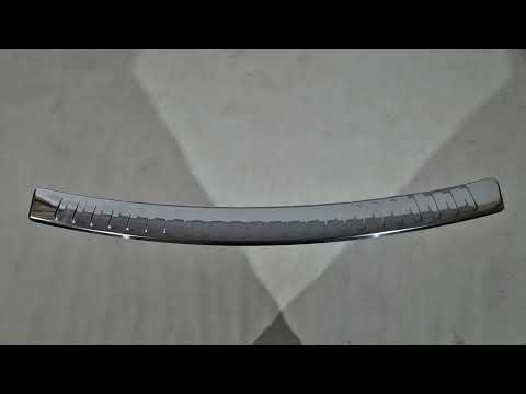 Rear bumper protector with edge Carmos V2 (stainless steel) for Volkswagen Golf Plus 2004-2014 - video 1