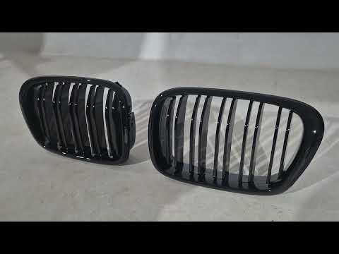 M-Look Kidney Grilles (2000-2003, Gloss Black) for BMW 5 Series E39 1996-2003 - video 1