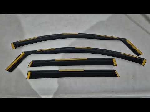 In-Channel Wind Deflectors Niken Luxury (4 pcs) for Nissan Qashqai 2014-2021 - video 1